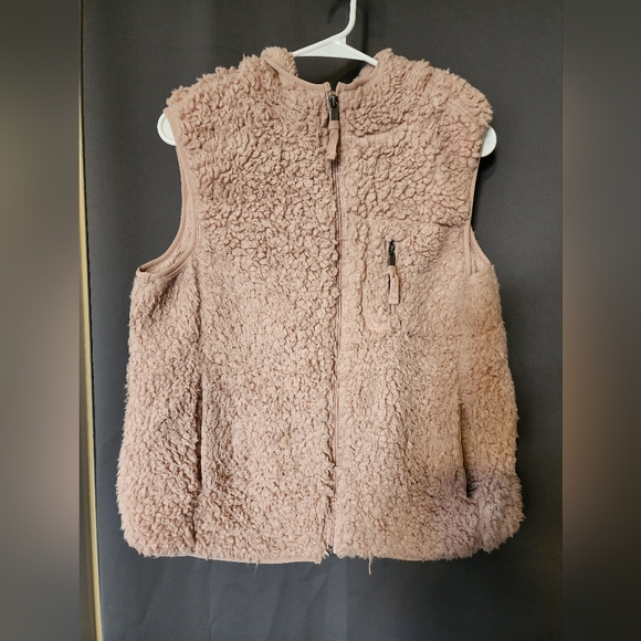 Weatherproof Jackets & Blazers - Weatherproof Vintage hooded vest, Women's Medium Pink Teddy Hooded Vest